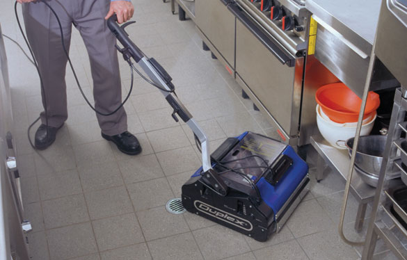 Greasy Floor Cleaning with Duplex floorscrubber Greasy Floor Cleaning with Duplex floorscrubber