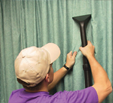 Curtain Cleaning with Window Tool