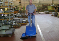 Ferrari F403 sweeper operating in a factory 