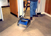 Commercial Carpet Cleaning with a Duplex floorscrubber