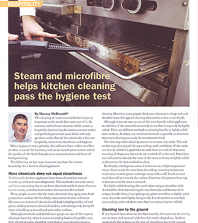 Steam and Microfibre Helps Kitchen Cleaning