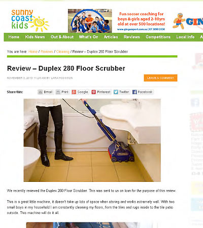 Review - Duplex 280 Floor Scrubber