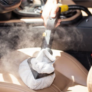 achieve thorough cleaning results on leather seats in cars, buses and trucks with our professional dry steam vapour machines for heavy duty use