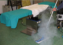 a single pass of superheated dry steam vapour instantly mantises all surfaces